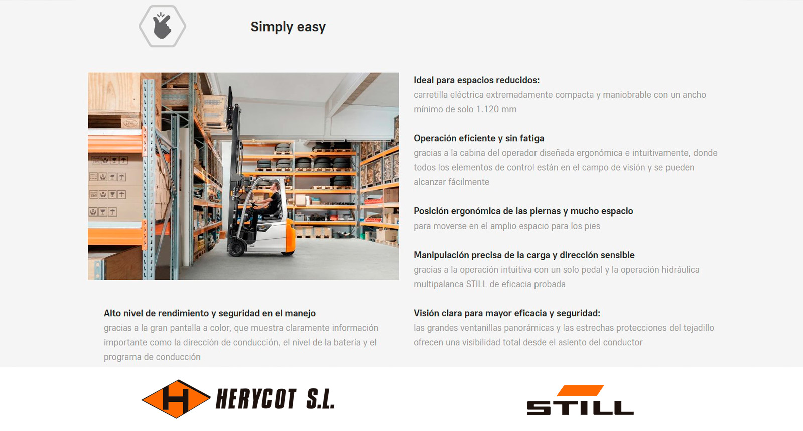 Simply easy - Carretilla Eléctrica STILL RCE 15-20