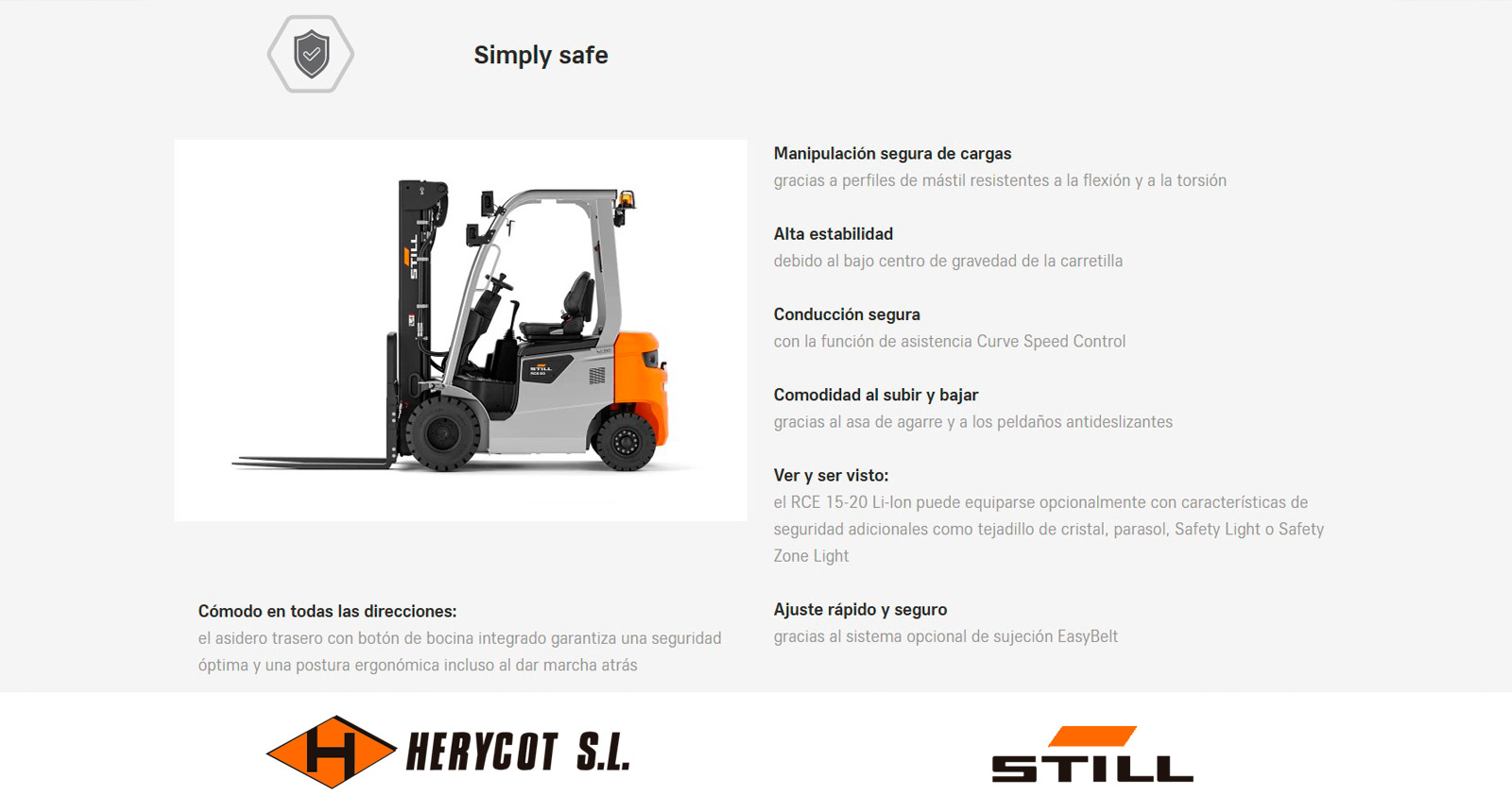 Simply safe - Carretilla Eléctrica STILL RCE 15-20