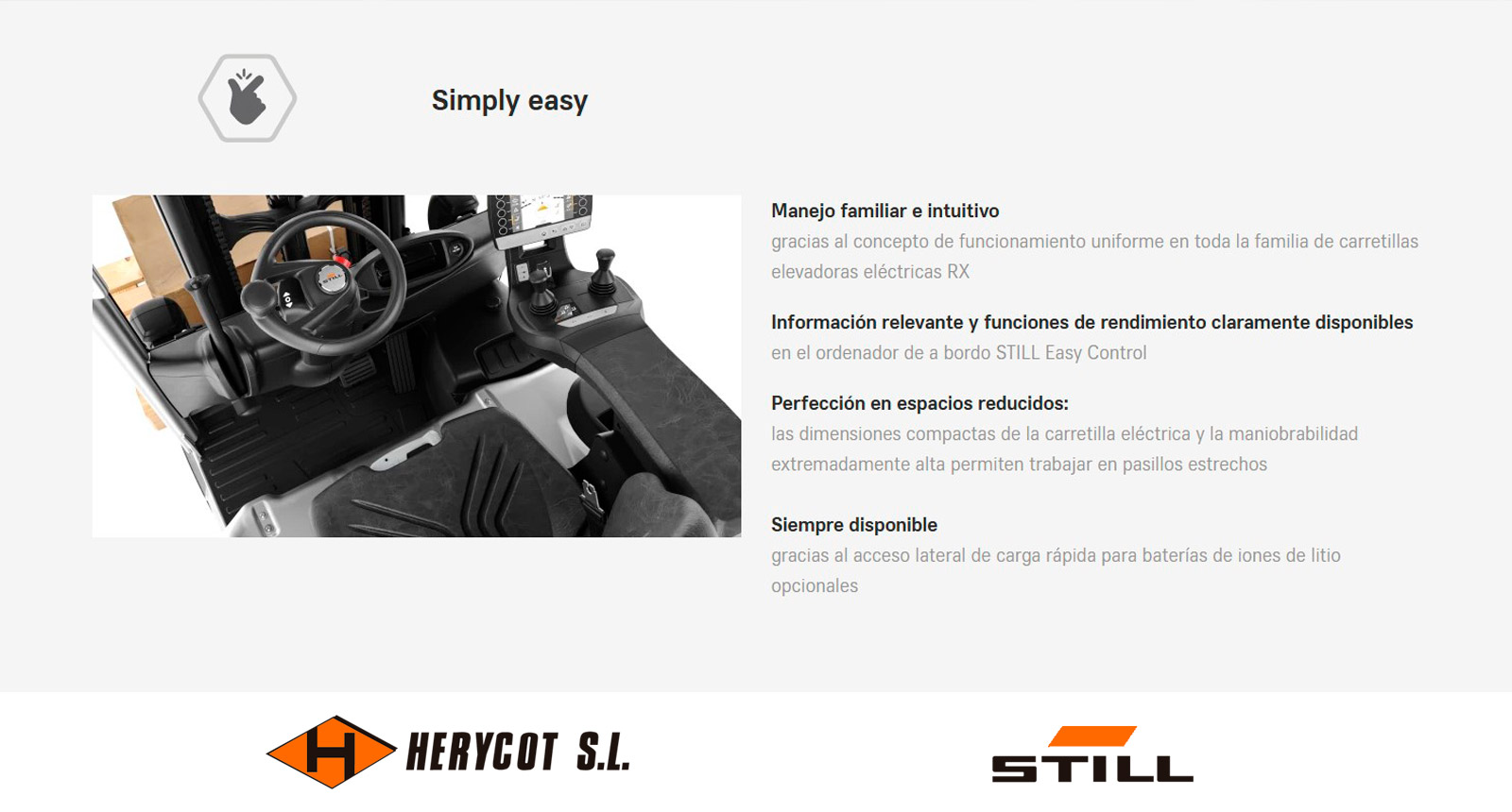 Simply easy - Carretilla Eléctrica STILL RXE 10 -16C