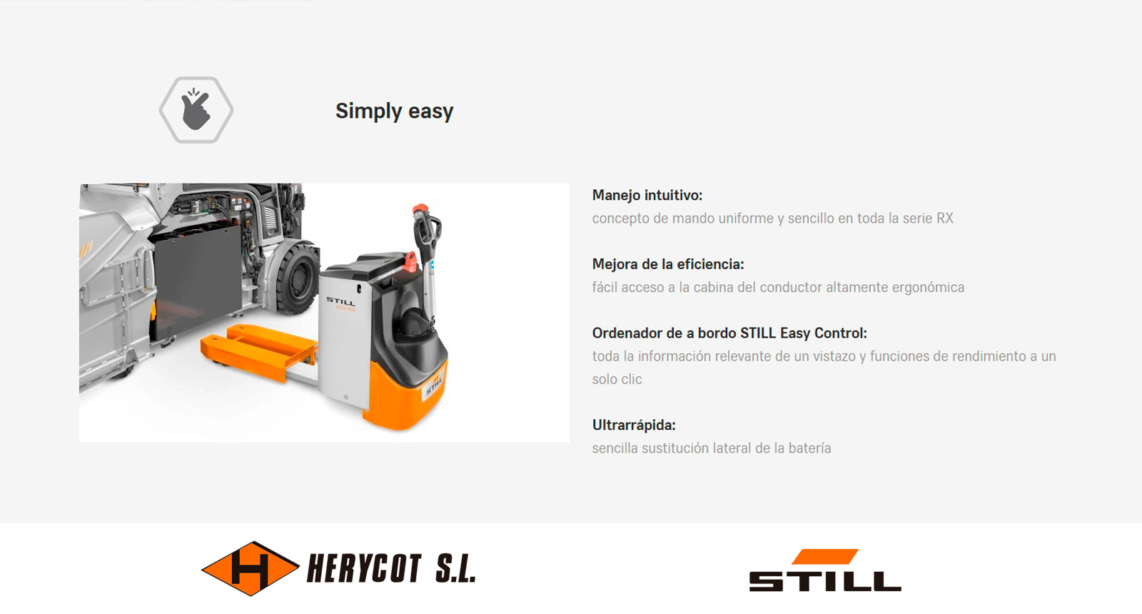 Simply easy - Carretilla Eléctrica STILL RX 60 3,5 – 5,0 t
