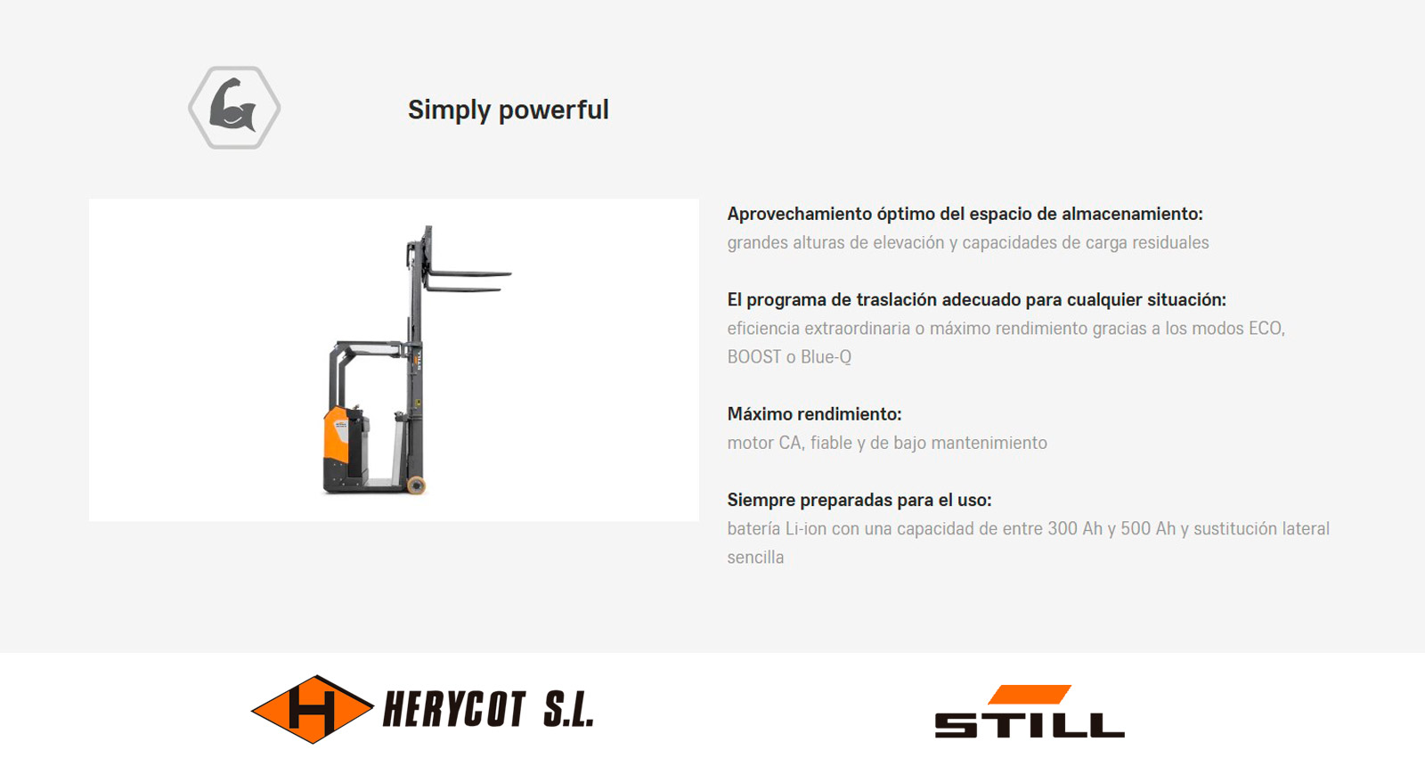 Simply powerful - Carretilla Eléctrica STILL SXV-CB 10