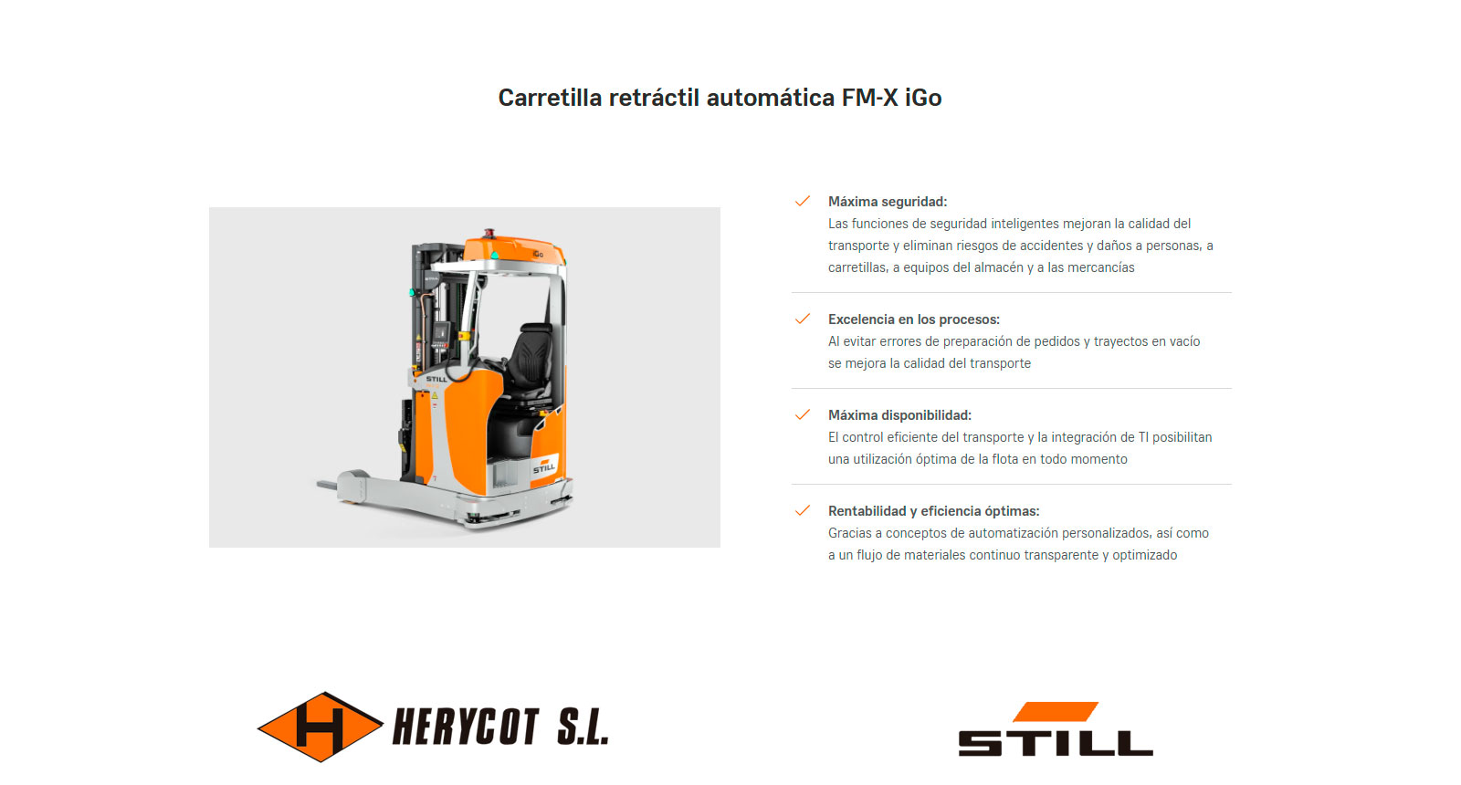iGo - Carretilla Retráctil STILL FM-X