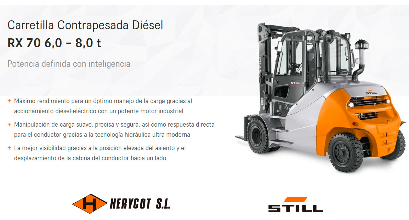 Carretilla Diésel STILL RX 70 6,0 – 8,0 t