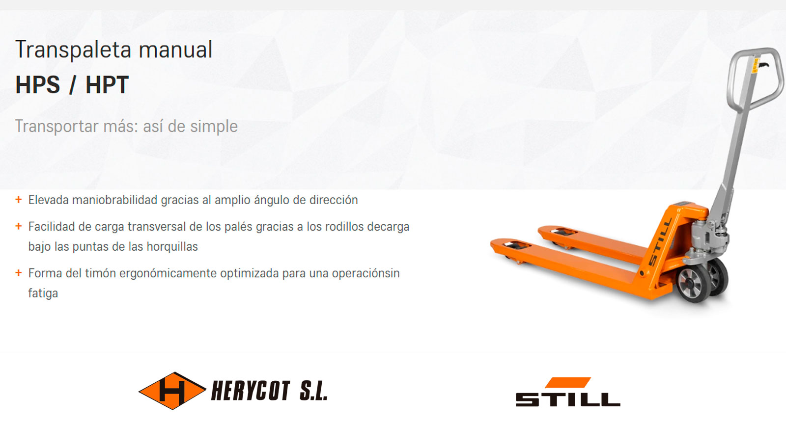 Traspaleta manual STILL HPS / HPT